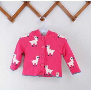 John Lewis Pink Llama Baby Girl Sweater, size 6-9 months